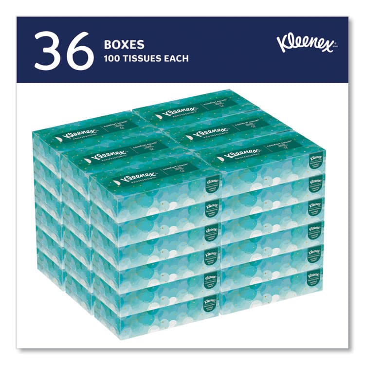 KIMBERLY CLARK White Facial Tissue for Business, Pop-Up Box, 2-Ply, 90 Sheets/Box, 36 Boxes/Carton (KCC21400) thumbnail 3