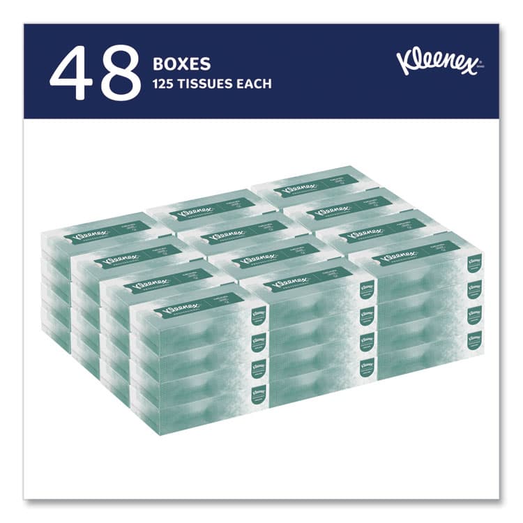 KIMBERLY CLARK Naturals Facial Tissue for Business, Flat Box, 2-Ply, White, 125 Sheets/Box, 48 Boxes/Carton (KCC21601) thumbnail 3