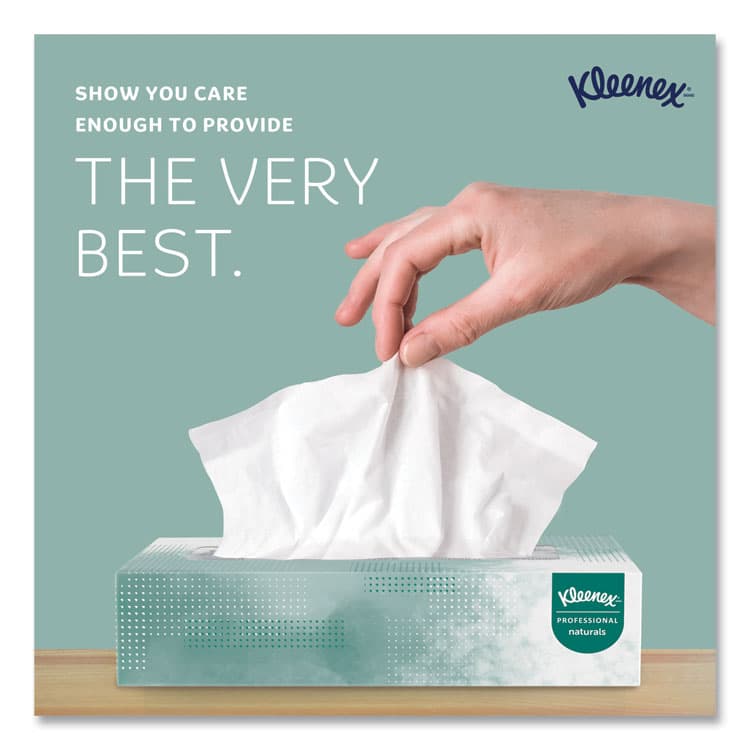 KIMBERLY CLARK Naturals Facial Tissue for Business, Flat Box, 2-Ply, White, 125 Sheets/Box (KCC21601BX) thumbnail 3
