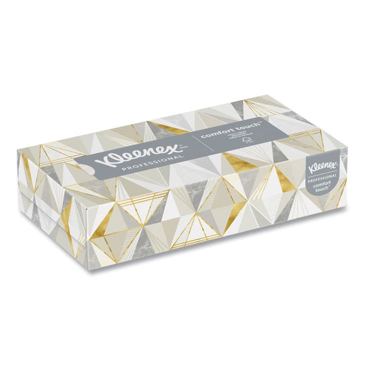 KIMBERLY CLARK White Facial Tissue, Pop-Up Box, 2-Ply, 125 Sheets/Box (KCC21606BX)