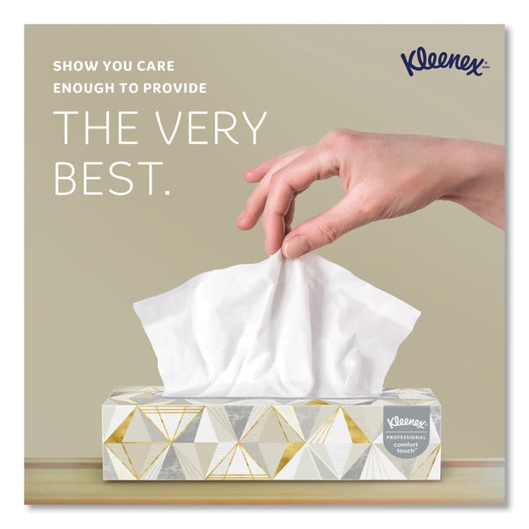 KIMBERLY CLARK White Facial Tissue, Pop-Up Box, 2-Ply, 125 Sheets/Box (KCC21606BX) thumbnail 3