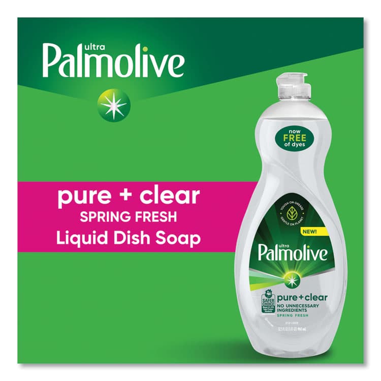 COLGATE PALMOLIVE, IPD. Pure + Clear Dishwashing Liquid, Spring Fresh, 32.5 oz Bottle, 9/Carton (CPCUS04272CT) thumbnail 4