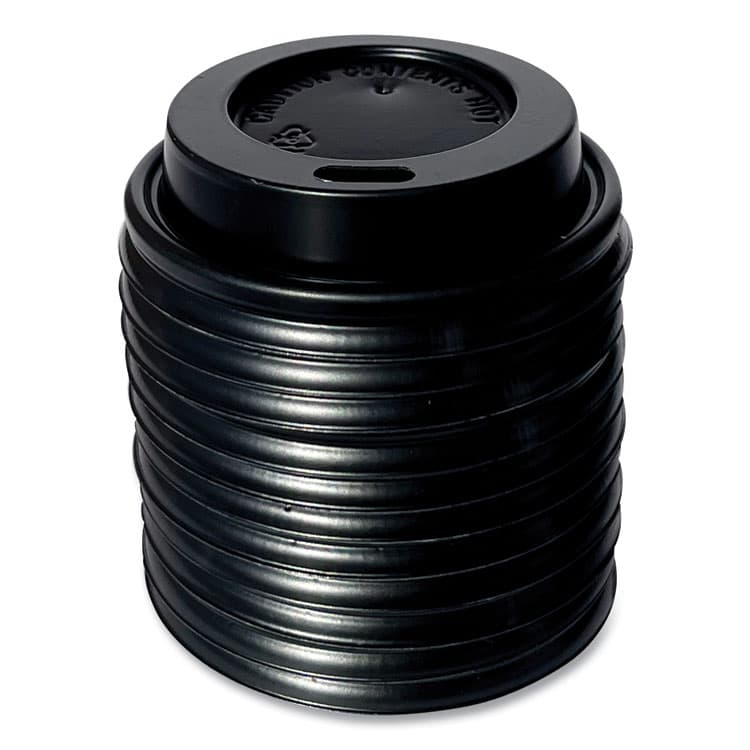 BOARDWALK Hot Cup Lids, Fits 4 oz Hot Cups, Plastic, Black, 1,000/Carton (BWKHOTBL4) thumbnail 3