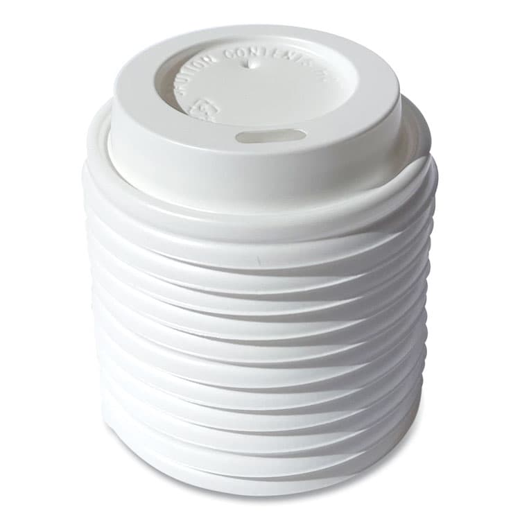 BOARDWALK Hot Cup Lids, Fits 4 oz Hot Cups, Plastic, White, 1,000/Carton (BWKHOTWH4) thumbnail 3