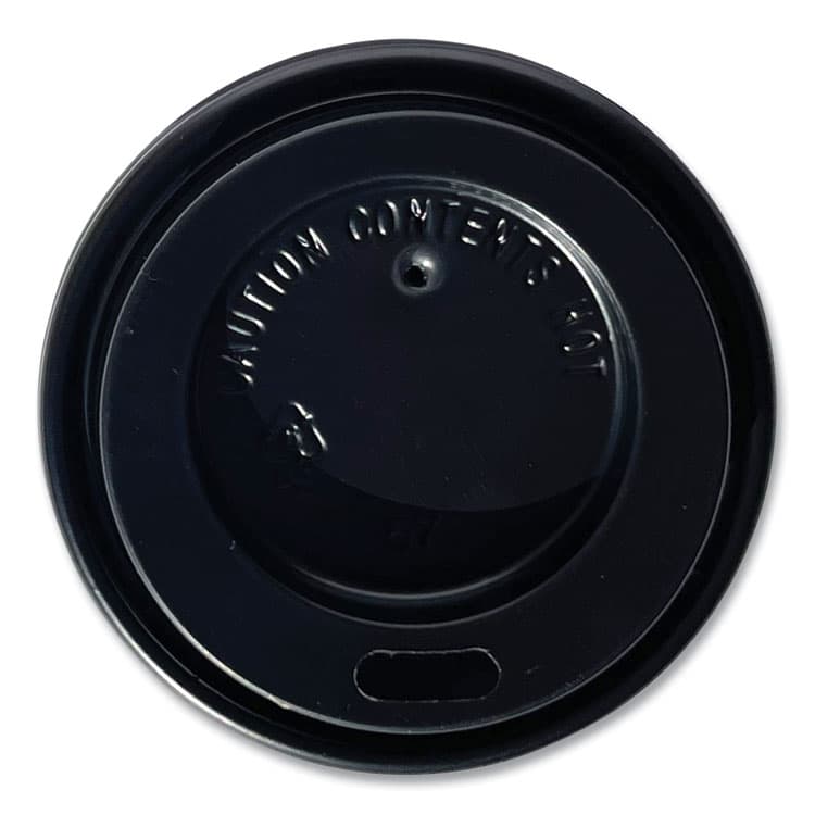 BOARDWALK Hot Cup Lids, Fits 4 oz Hot Cups, Plastic, Black, 1,000/Carton (BWKHOTBL4)