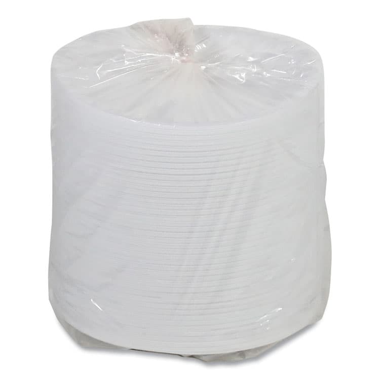 PACTIV EVERGREEN CORPORATION Placesetter Satin Non-Laminated Foam Dinnerware, Plate, 9" dia, White, 125/Pack, 4 Packs/Carton (PCT0TH10009)