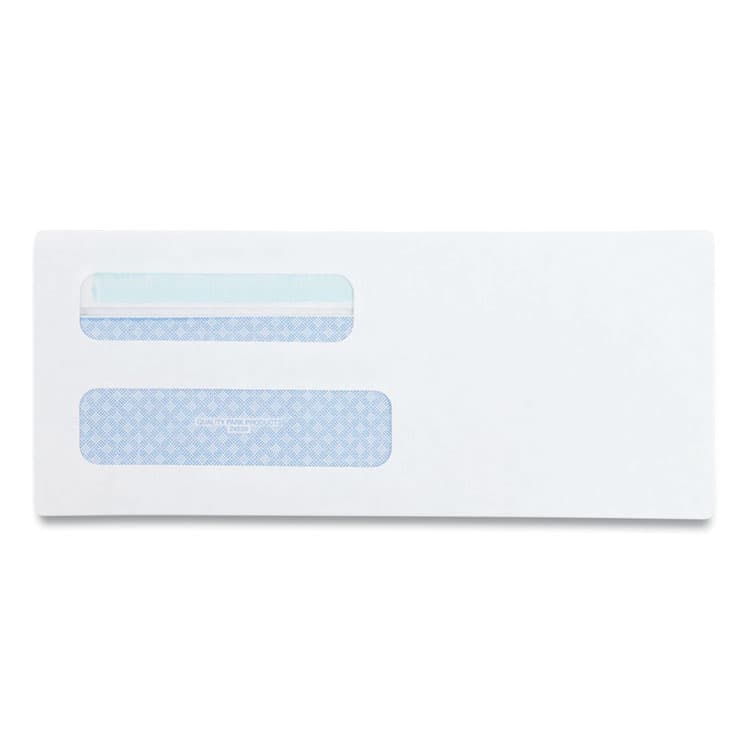 QUALITY PARK PRODUCTS Double Window Redi-Seal Security-Tinted Envelope, #8 5/8, Commercial Flap, Redi-Seal Closure, 3.63 x 8.63, White, 500/Box (QUA24539) thumbnail 3
