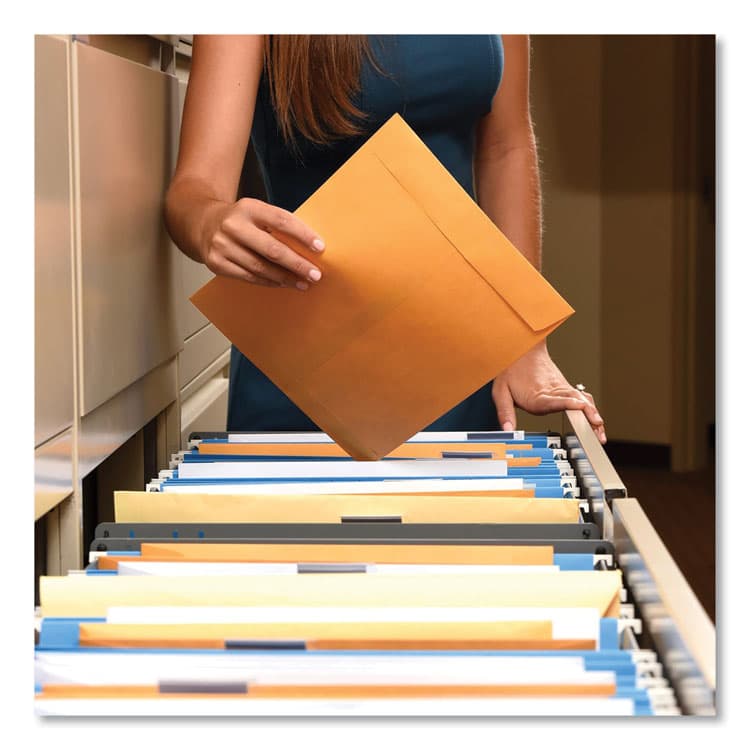 QUALITY PARK PRODUCTS Redi-Strip Catalog Envelope, #1, Cheese Blade Flap, Redi-Strip Adhesive Closure, 6 x 9, Brown Kraft, 100/Box (QUA44162) thumbnail 4