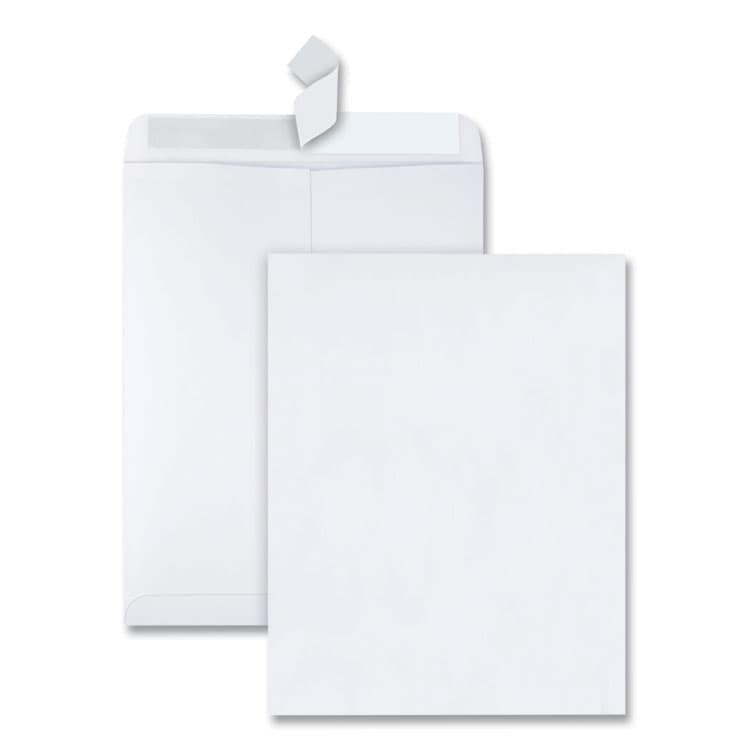 QUALITY PARK PRODUCTS Redi-Strip Catalog Envelope, #13 1/2, Cheese Blade Flap, Redi-Strip Adhesive Closure, 10 x 13, White, 100/Box (QUA44782)