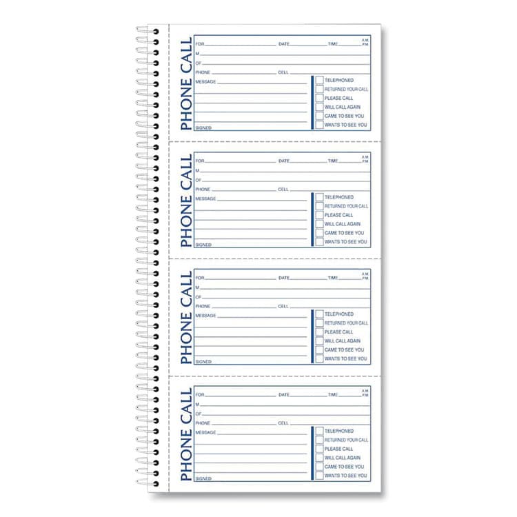 TOPS BUSINESS FORMS Spiralbound Message Book, Two-Part Carbonless, 5 x 2.75, 4 Forms/Sheet, 400 Forms Total (TOP4003) thumbnail 3