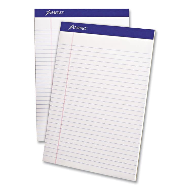 AMPAD/DIV. OF AMERCN PD&PPR Perforated Writing Pads, Wide/Legal Rule, (50) White 8.5 x 11 Sheets, 12/Pack (TOP20320)