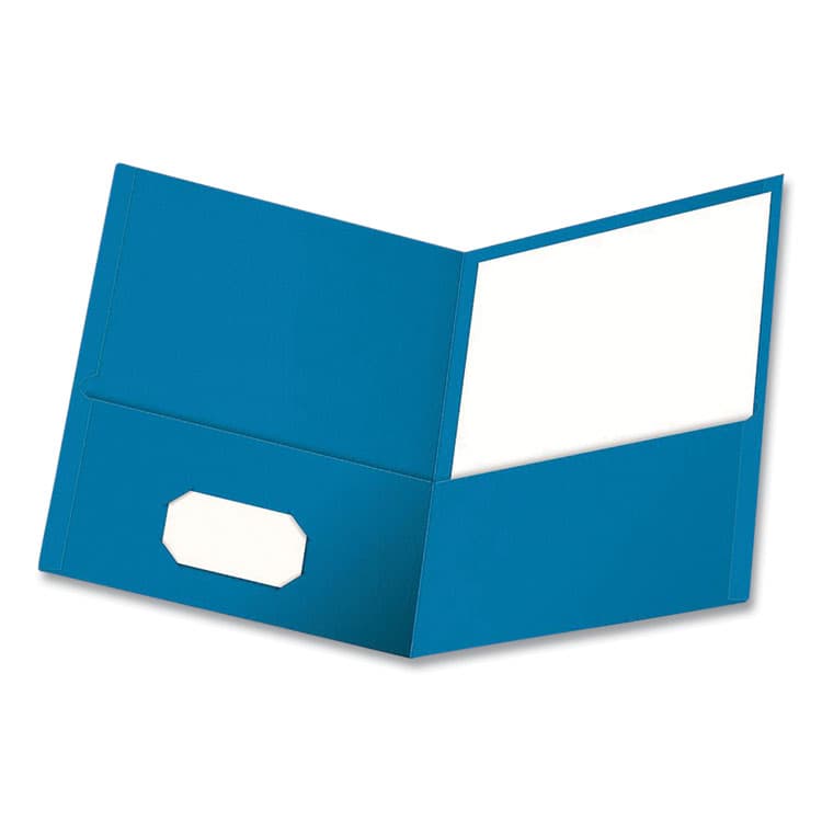 TOPS BUSINESS FORMS Twin-Pocket Folder, Accommodates (100) 11 x 8.5 Sheets, Light Blue, 25/Box (OXF57501)