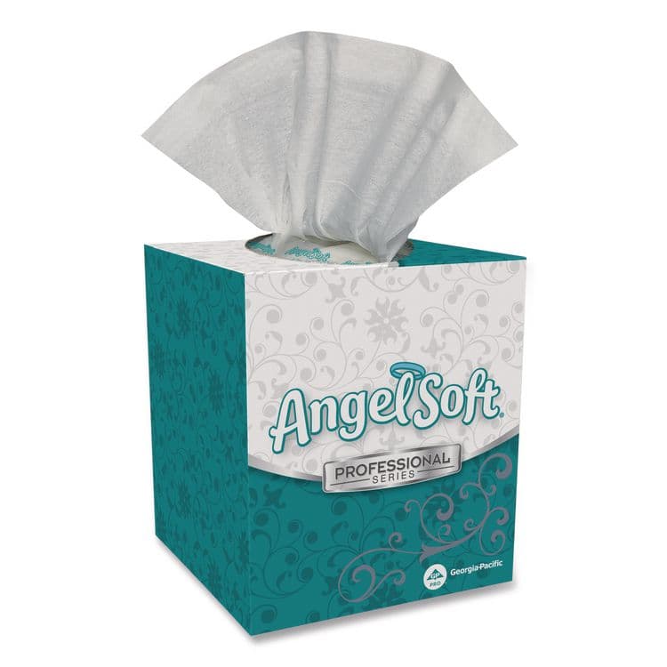 GEORGIA PACIFIC Angel Soft ps Premium Facial Tissue, Cube Box, 2-Ply, White, 96 Sheets/Box (GPC46580BX)