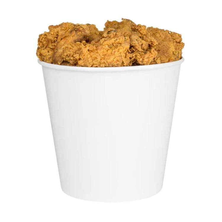KARAT BY LOLLICUP Food Bucket, 170 oz, 8.9" Diameter x 8.36" h, White, Paper, 150/Carton (KRTCFB170W) thumbnail 2
