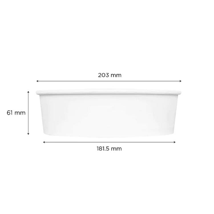 KARAT BY LOLLICUP Food Bucket, 48 oz, 7.99" Diameter x 2.4" h, White, Paper, 270/Carton (KRTFPPSB48) thumbnail 4