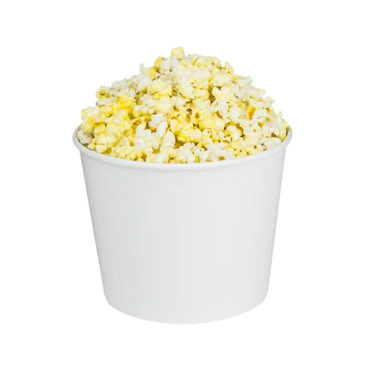 KARAT BY LOLLICUP Food Bucket, 85 oz, 7.36" Diameter x 6" h, White, Paper, 180/Carton (KRTCFB85W) thumbnail 4