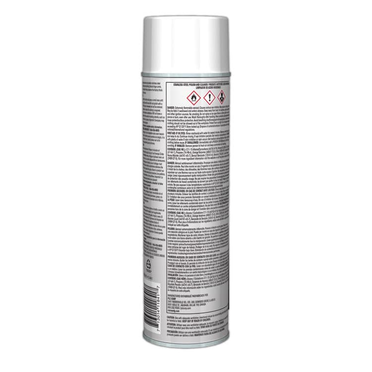 PLZ CORP Stainless Steel Polish and Cleaner, Lemon Scent, 15 oz Aerosol Spray (CGC841EA) thumbnail 2