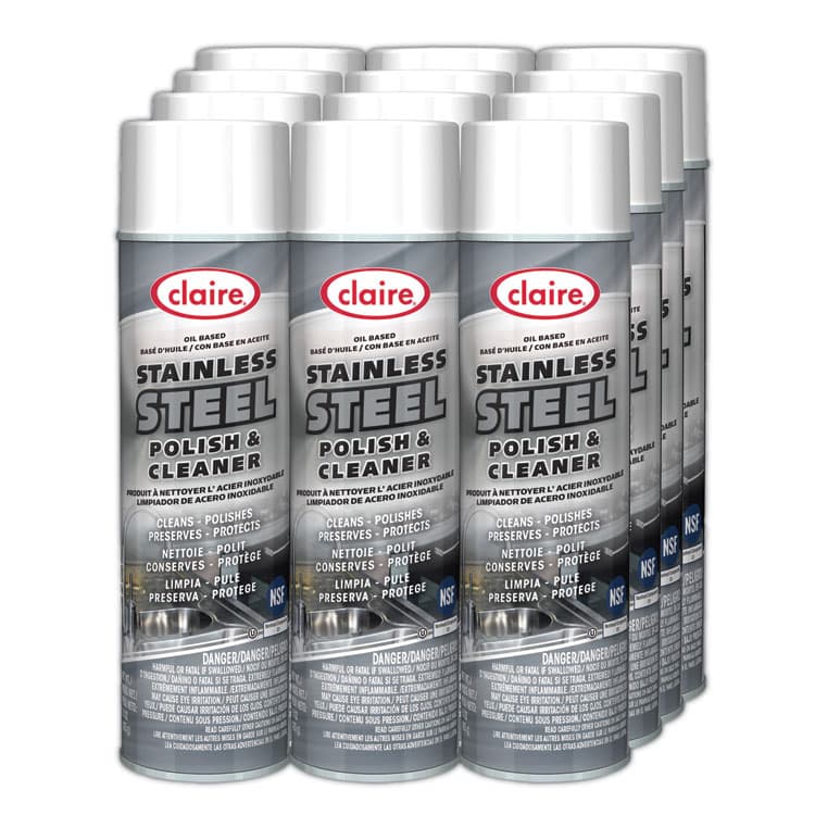 PLZ CORP Stainless Steel Polish and Cleaner, Lemon Scent, 15 oz Aerosol Spray (CGC841EA)