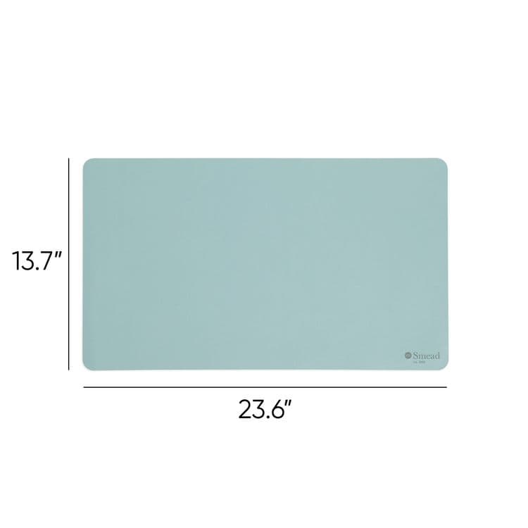 SMEAD MANUFACTURING CO. Vegan Leather Desk Pads, 23.6" x 13.7", Light Blue (SMD64840) thumbnail 2