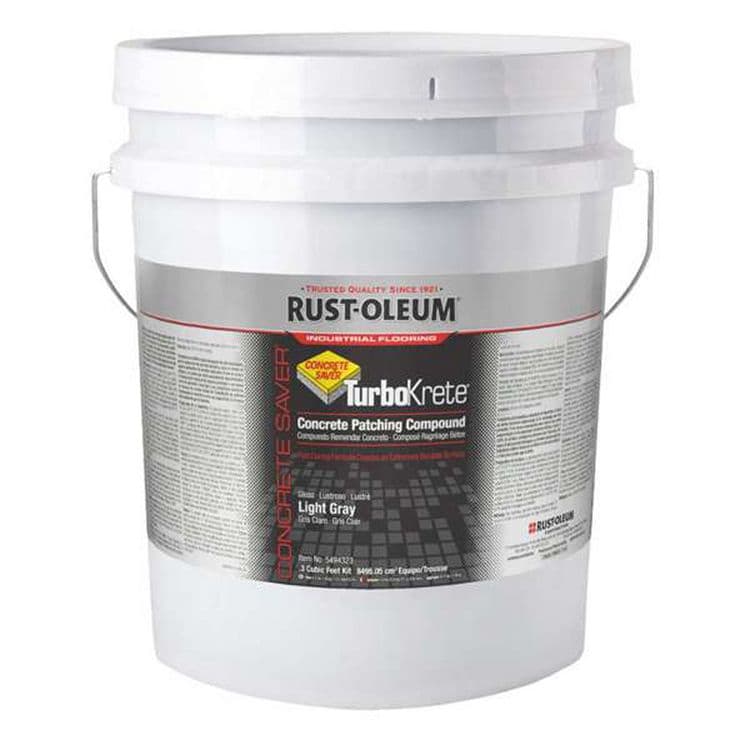 RUST-OLEUM CORPORATION Concrete Saver TurboKrete Concrete Patching Compound Kit, Large, 3.49 gal Kit-Storage Bucket, Light Gray (RST5494323)