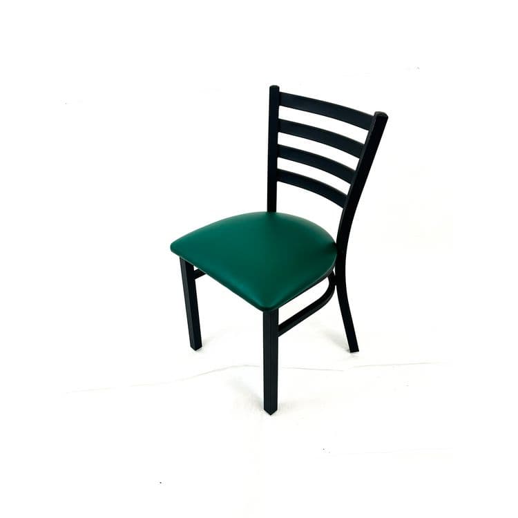 JMC FURNITURE White Horse Series Side Chairs, Supports Up to 300 lb,18" Seat Height, Green Seat, Black Back, Black Base (JMCWHCBVSGRN) thumbnail 2