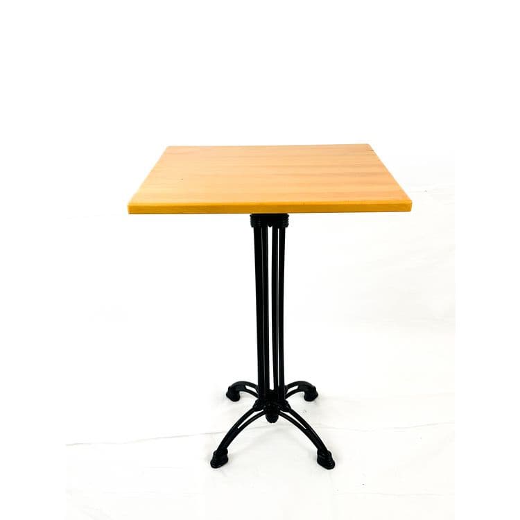 JMC FURNITURE Solid Wood Tables, Cast Aluminum Base, Square, 36w x 36d x 41.5h, Natural (JMC106CP3636D)