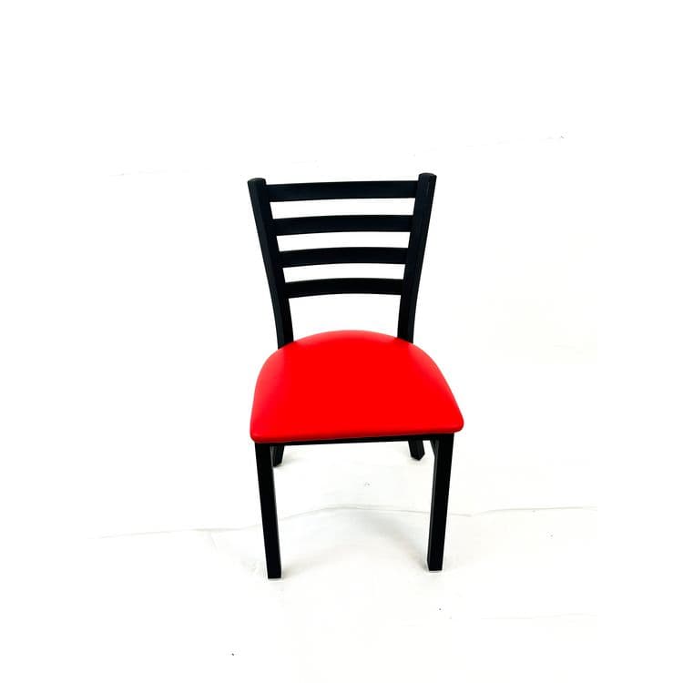 JMC FURNITURE White Horse Series Side Chairs, Supports Up to 300 lb, 18" Seat Height, Red Seat, Black Back, Black Base (JMCWHCBVSRED)