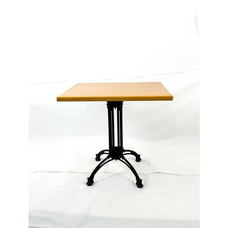 JMC FURNITURE Solid Wood Tables, Cast Aluminum Base, Square, 36w x 36d x 29.75h, Natural (JMC106C3636D)