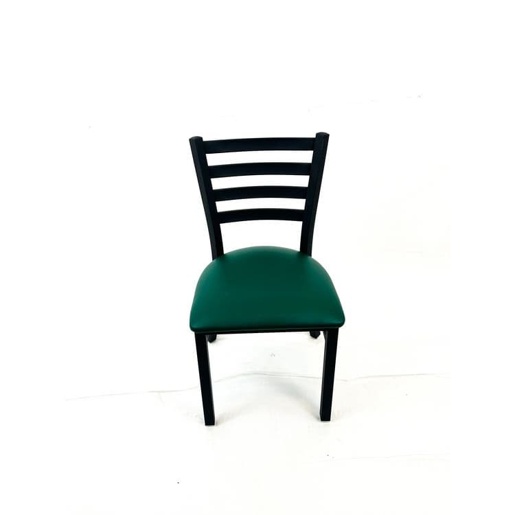 JMC FURNITURE White Horse Series Side Chairs, Supports Up to 300 lb,18" Seat Height, Green Seat, Black Back, Black Base (JMCWHCBVSGRN)