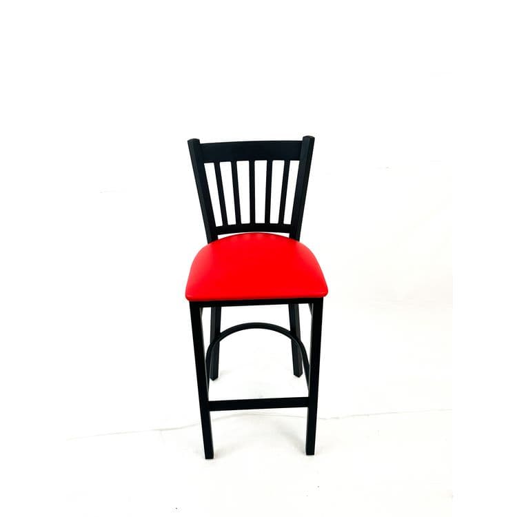 JMC FURNITURE Cobra Series Barstool, Supports Up to 300 lb, 28.5" Seat Height, Red Seat, Black Back, Black Base (JMCCBBVSRED)