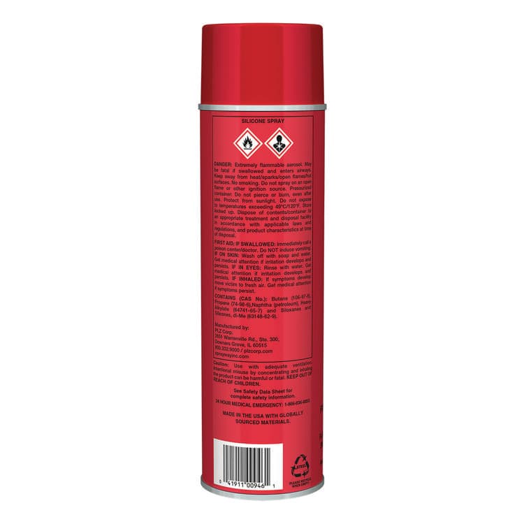 PLZ CORP Silicone Spray Release Agent, 11 oz Aerosol Spray, 12 Cans/Carton (CGC946) thumbnail 2