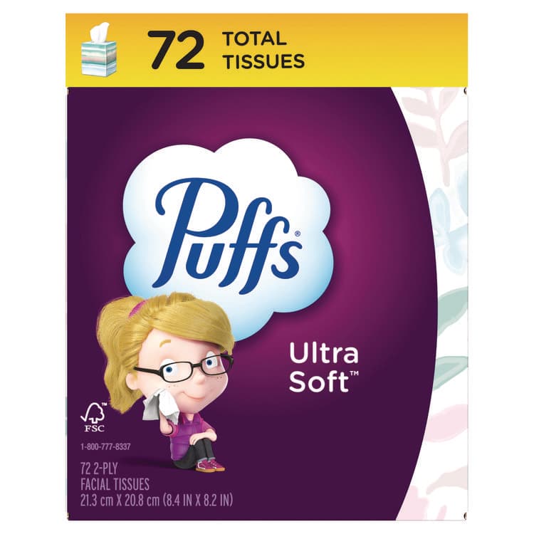 PROCTER & GAMBLE Ultra Soft Facial Tissue, 2-Ply, White, 72 Sheets/Box, 24 Boxes/Carton (PGC97788) thumbnail 2