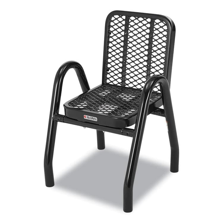 GLOBAL INDUSTRIAL Outdoor Dining Set, Square, 36 x 36 x 36, Black Top, Black Base/Legs (GBE348120BK)