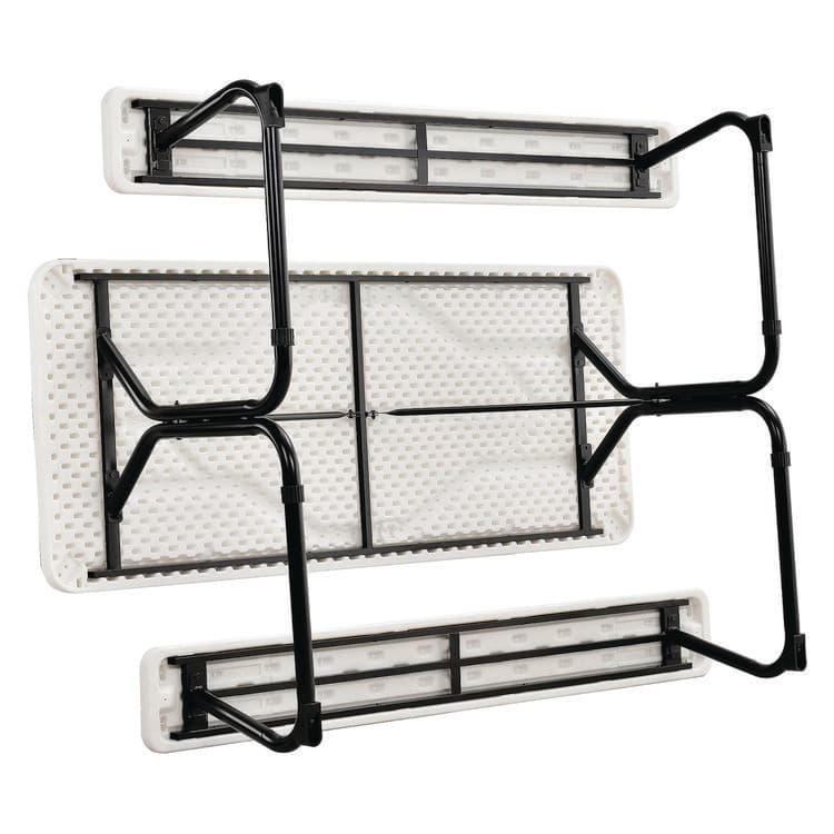 GLOBAL INDUSTRIAL Blow-Molded Plastic Picnic Table, Rectangular, 72 x 60 x 30, White Top, White Base/Legs (GBE695484) thumbnail 4