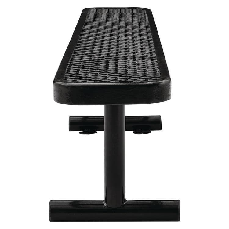 GLOBAL INDUSTRIAL Expanded Steel Flat Bench, 72" x 14.5" x 18", Black Seat, Black Base (GBE277156BK) thumbnail 3