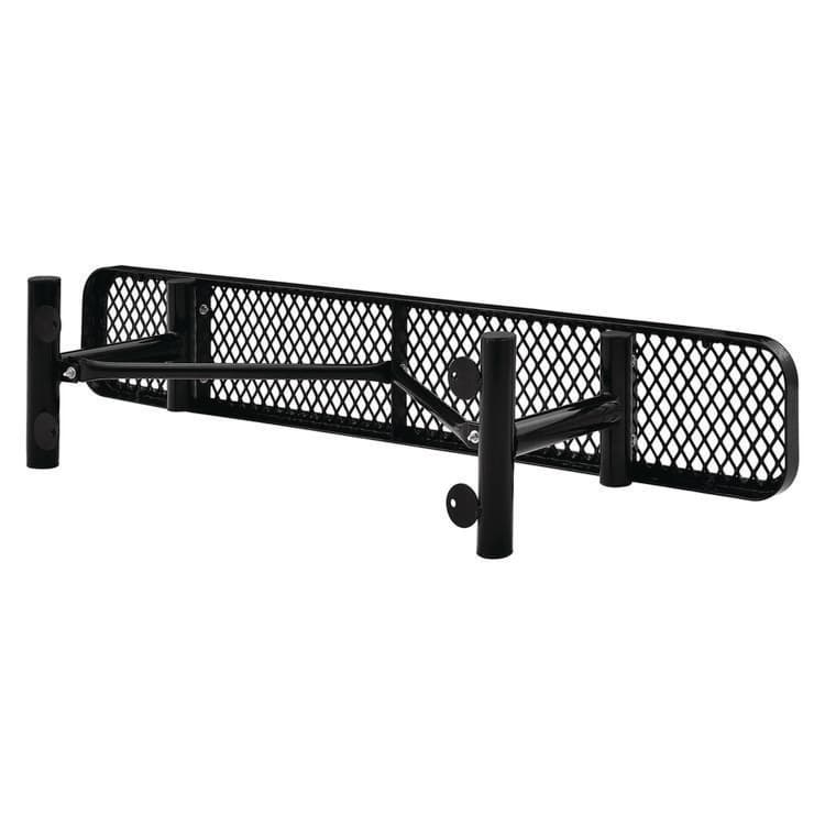 GLOBAL INDUSTRIAL Expanded Steel Flat Bench, 72" x 14.5" x 18", Black Seat, Black Base (GBE277156BK) thumbnail 4