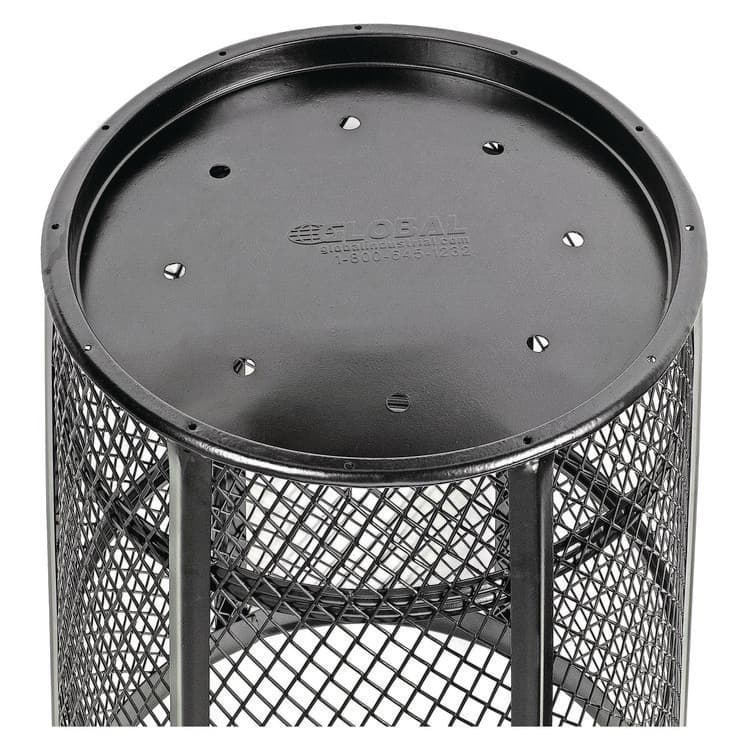 GLOBAL INDUSTRIAL Steel Mesh Corrosion Resistant Trash Can, 48 gal, Black (GBE237634BK) thumbnail 3