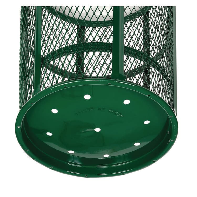 GLOBAL INDUSTRIAL Steel Mesh Corrosion Resistant Trash Can, 48 gal, Green (GBE237634GN) thumbnail 4