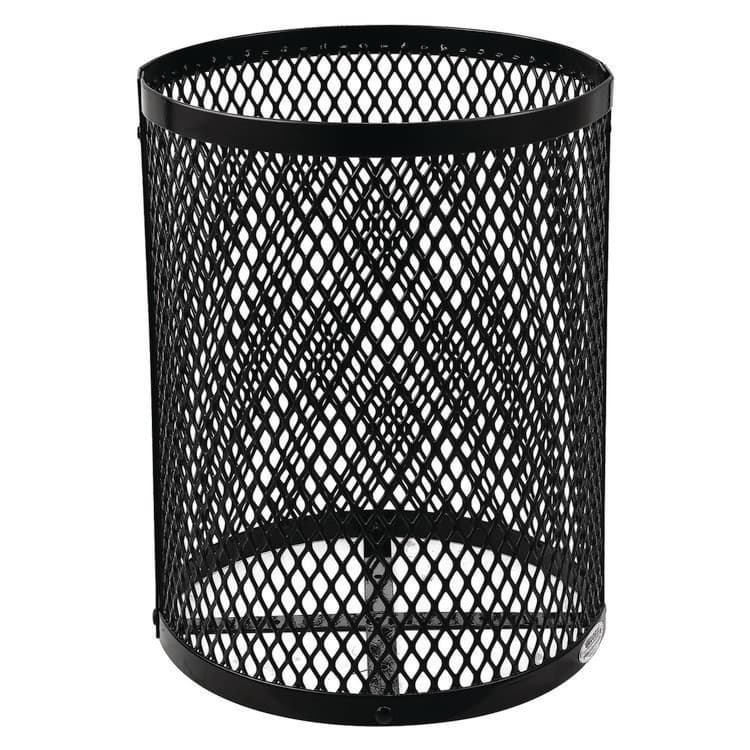 GLOBAL INDUSTRIAL Outdoor Diamond Steel Trash Can, 36 gal, Black (GBE261924BK) thumbnail 3