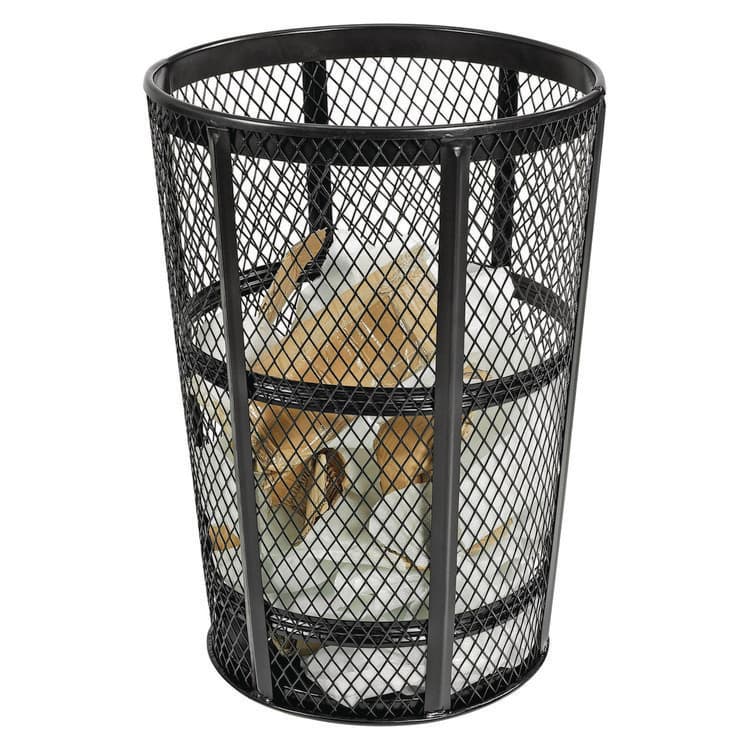 GLOBAL INDUSTRIAL Steel Mesh Corrosion Resistant Trash Can, 48 gal, Black (GBE237634BK) thumbnail 2