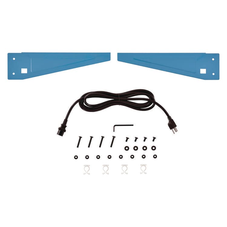 GLOBAL INDUSTRIAL Upper Workbench Shelf, 3 Duplex Outlets, For Use With 48" Wide Workbenches, 100 lb Weight Capacity (GBE249294CBL) thumbnail 3