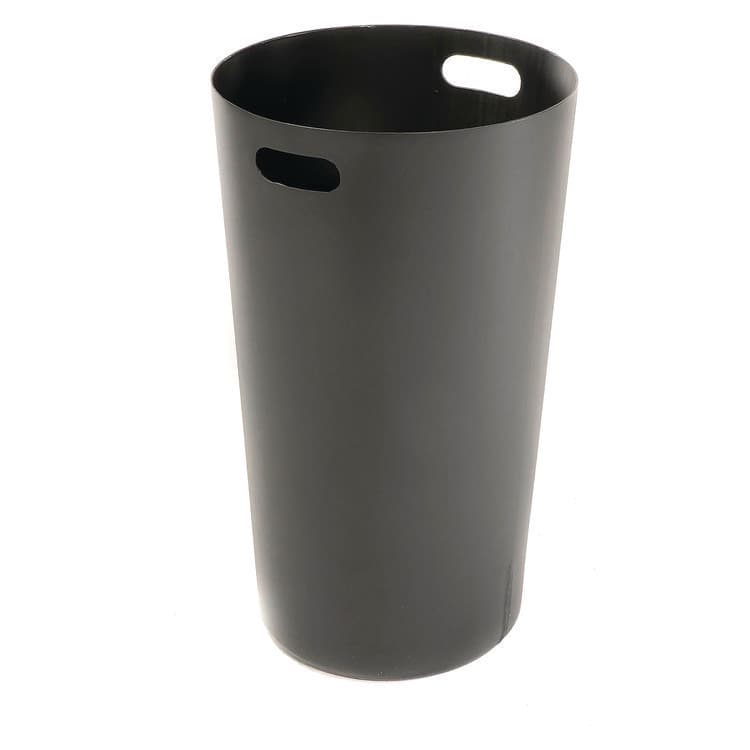 GLOBAL INDUSTRIAL Outdoor Slatted Steel Trash Can, 24 gal, Black (GBE237725BK) thumbnail 3