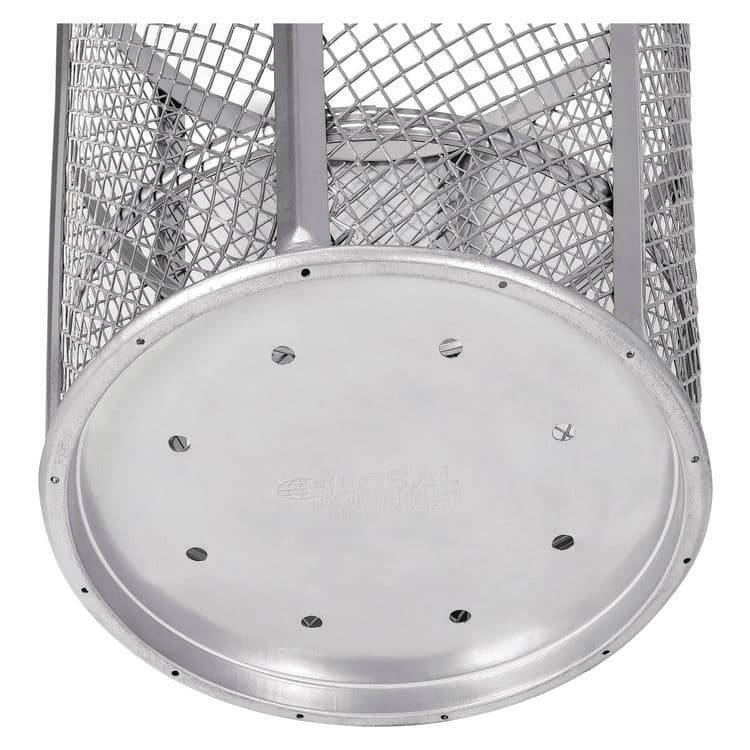 GLOBAL INDUSTRIAL Steel Mesh Corrosion Resistant Trash Can, 48 gal, Silver (GBE237633) thumbnail 3