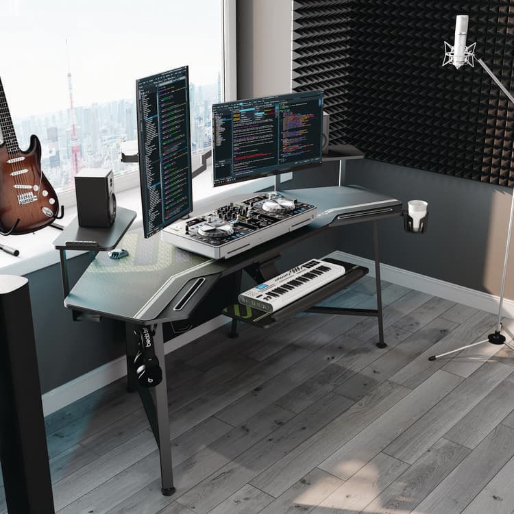 EUREKA ERGONOMIC Aero Gaming Desk, 72.06" x 23.63" x 38", Black (EKAE70B) thumbnail 4