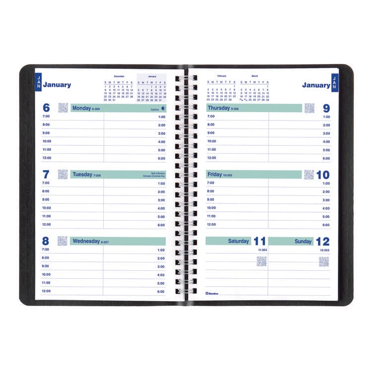 REDIFORM OFFICE PRODUCTS Plan and Link Weekly Planner, 8" x 5", Black Cover, 12-Month (Jan to Dec): 2026 (REDC507581T) thumbnail 2