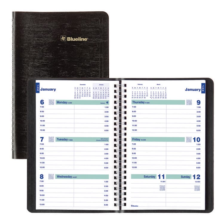 REDIFORM OFFICE PRODUCTS Plan and Link Weekly Planner, 8" x 5", Black Cover, 12-Month (Jan to Dec): 2026 (REDC507581T) thumbnail 3