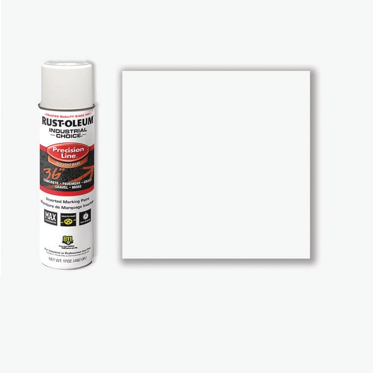 RUST-OLEUM CORPORATION Industrial Choice M1600 System Solvent-Based Precision Line Marking Paint, Flat White, 17 oz Aerosol Can, 12/Carton (RST203030V) thumbnail 2