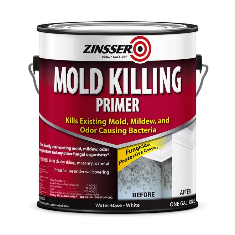 RUST-OLEUM CORPORATION Mold Killing Primer, Interior/Exterior, Flat White, 1 gal Bucket/Pail, 2/Carton (RST276049CT)