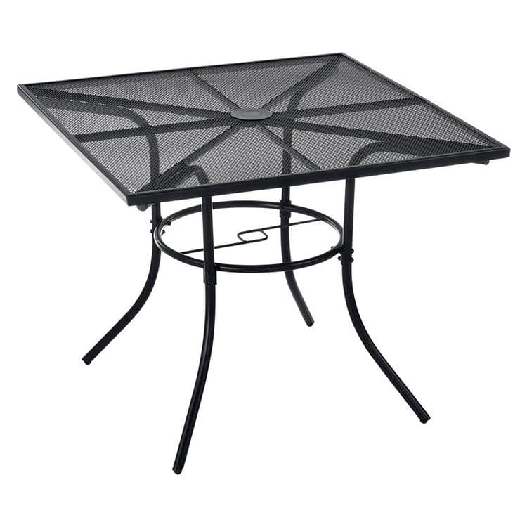 GLOBAL INDUSTRIAL Interion Mesh Cafe Table and Chair Sets, Square, 48 x 48 x 29, Black Top, Black Base/Legs (GBE695973) thumbnail 2