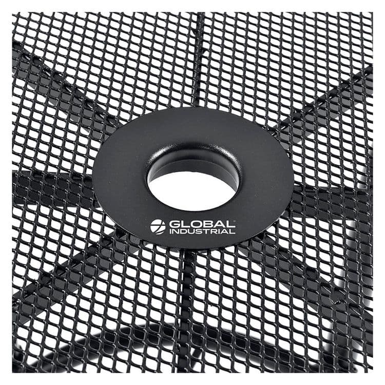 GLOBAL INDUSTRIAL Interion Mesh Cafe Table and Chair Sets, Round, 48" Dia x 29"h, Black Top, Black Base/Legs (GBE695971) thumbnail 3